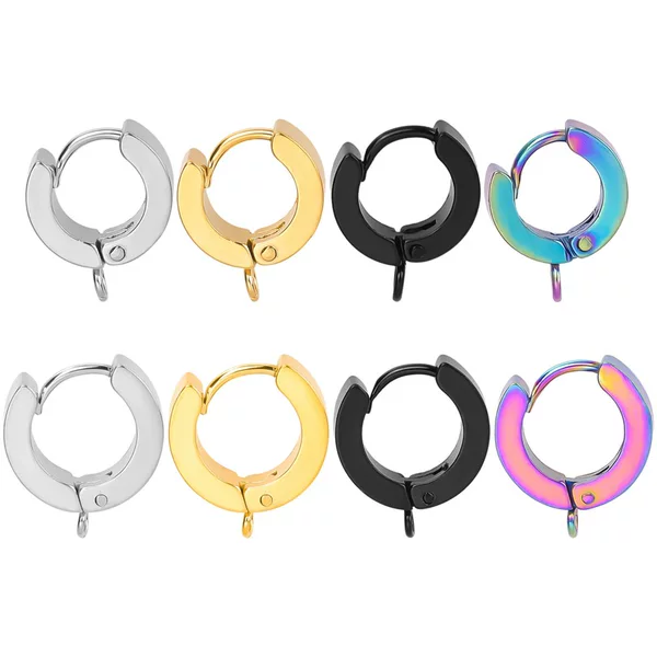 Japanese and Korean version of the same titanium steel earrings piercing jewelry stainless steel earrings earrings earrings earrings round wire earrings manufacturers in stock