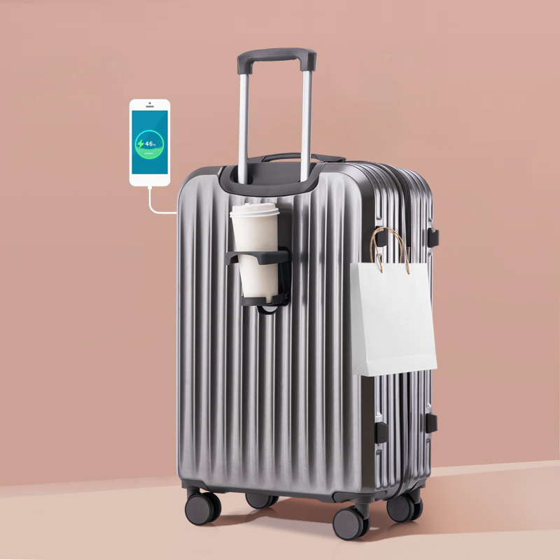 Nueva maleta de viaje multifuncional de alto valor de cara con ruedas universales de 22 pulgadas con contraseña