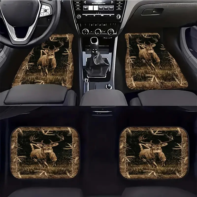 Amazon Temu American Car Floor Mats Four-Piece Set Car Interior Decoration Floor Mats Stain-Resistant Floor Mats Ready for Labeling and Delivery