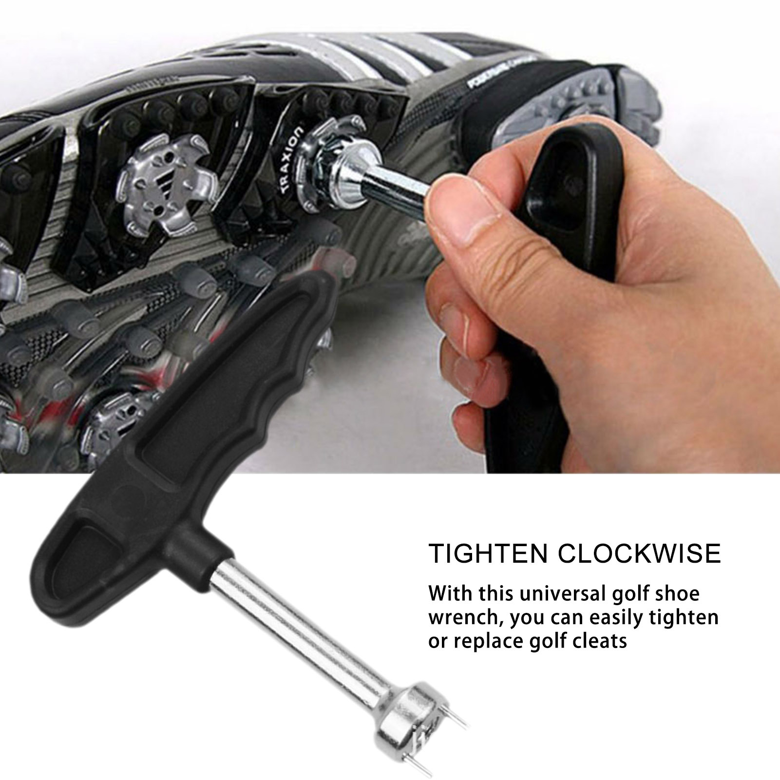 Accesorios de zapatos de golf Extractor de uñas tornillo de triángulo giratorio Extractor de uñas herramienta universal