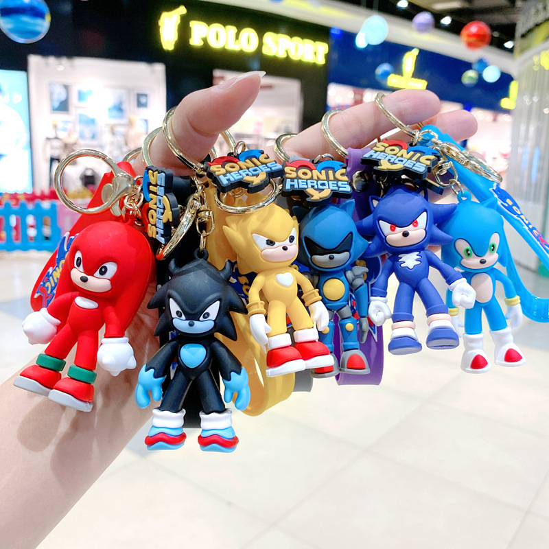 Cartoon ultrasonic mouse cute variable speed Sonic keychain car key chain couple bag pendant decoration small gift