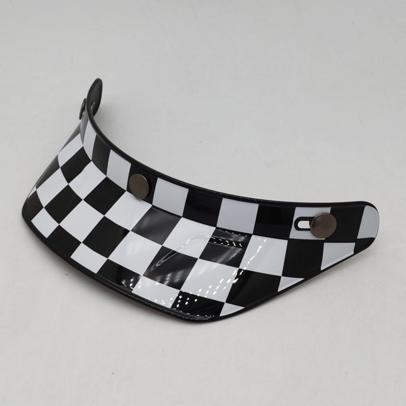 Retro Helmet-Specific Visor for Motorcycles, Three-Buckle Style, Universal Sunshade Accessory for 3/4 Helmets