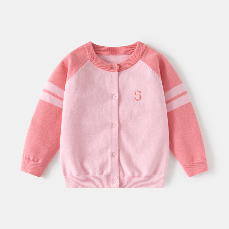 儿童针织毛衣2025秋季新款童装女童单层棉线开衫中童洋气毛织外套