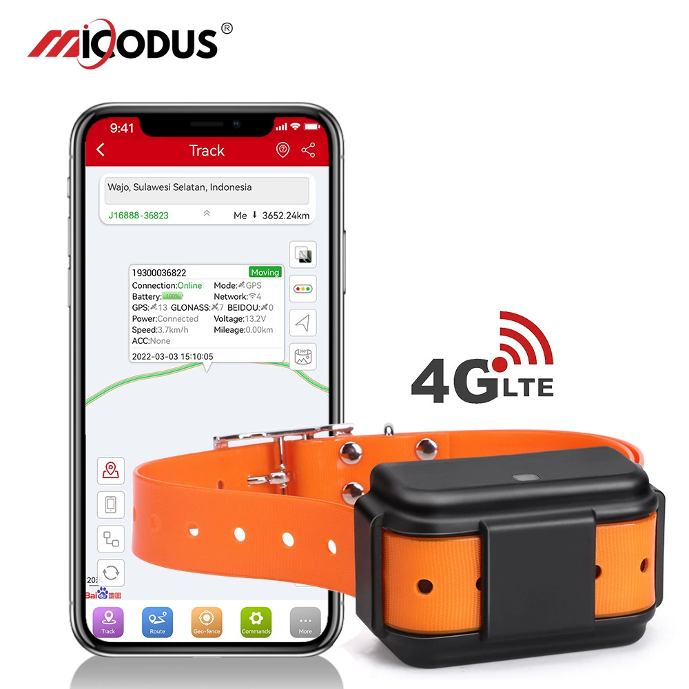 4G GPS-трекер для животных MiCODUS MP50G, водонепроницаемый, с большой емкостью, звуковой и световой сигнал, устройство для отслеживания животных