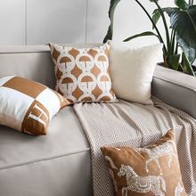 法式风奶油风沙发抱枕客厅原木色靠垫现代轻奢靠枕枕套