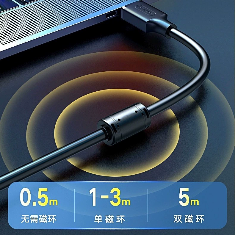 USB-кабель для принтера Luxun, медная жилa, защитный двойной экран, экологически чистый PVC, высокоскоростной, квадратное крепление, USB 2.0