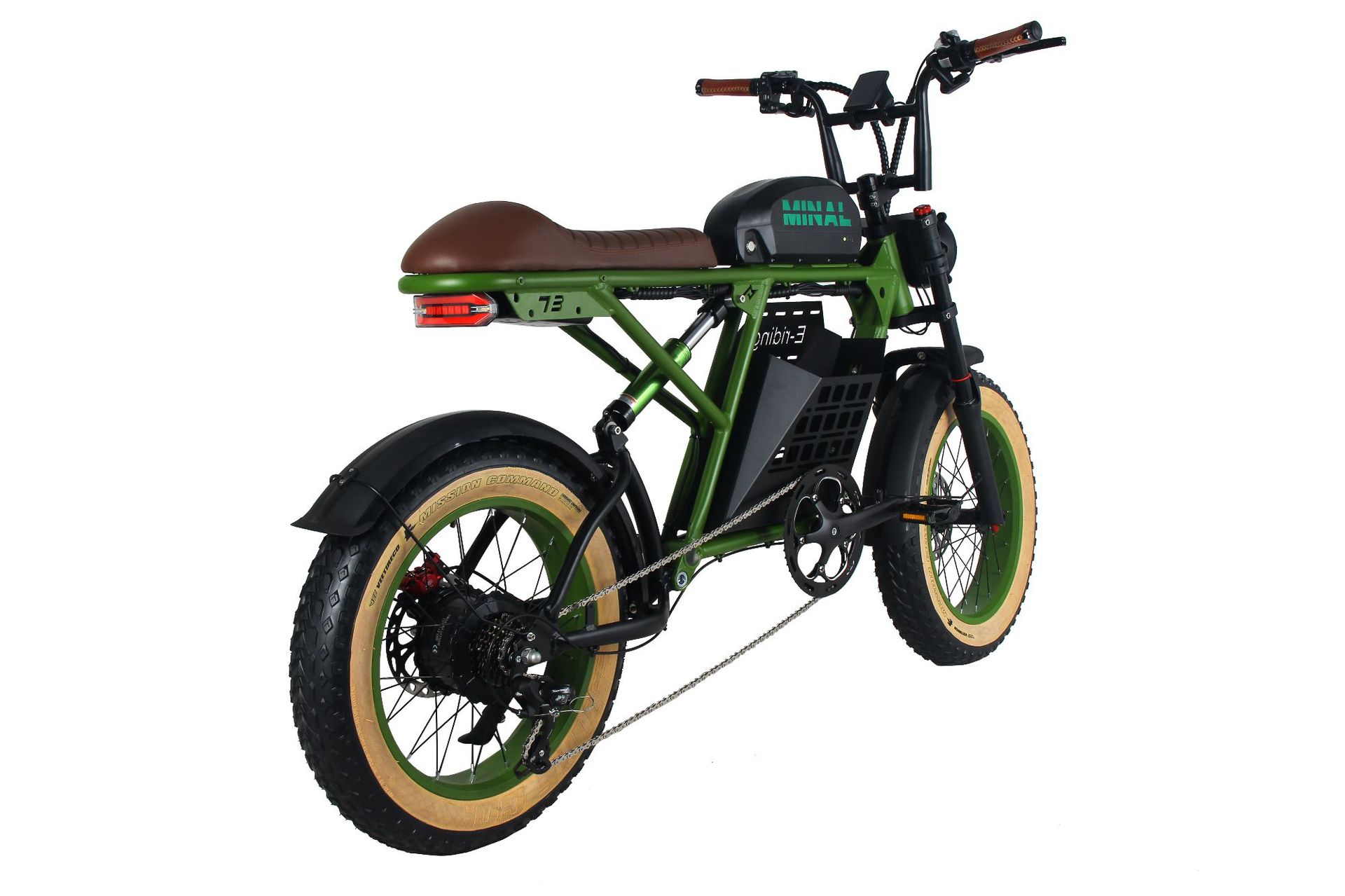MINAL 20inch Fat Tire Retro Electric Motorcycle Off-road Beach Lithium Battery Long Range Electric Assist Bike
