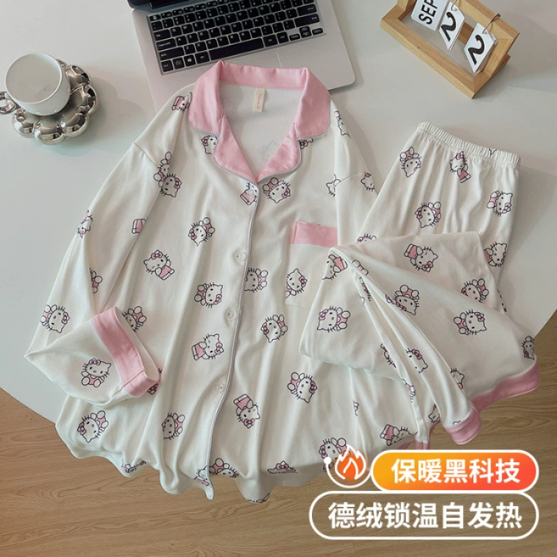 Демисезонная бархатная пижама, кардиган, зимний набор