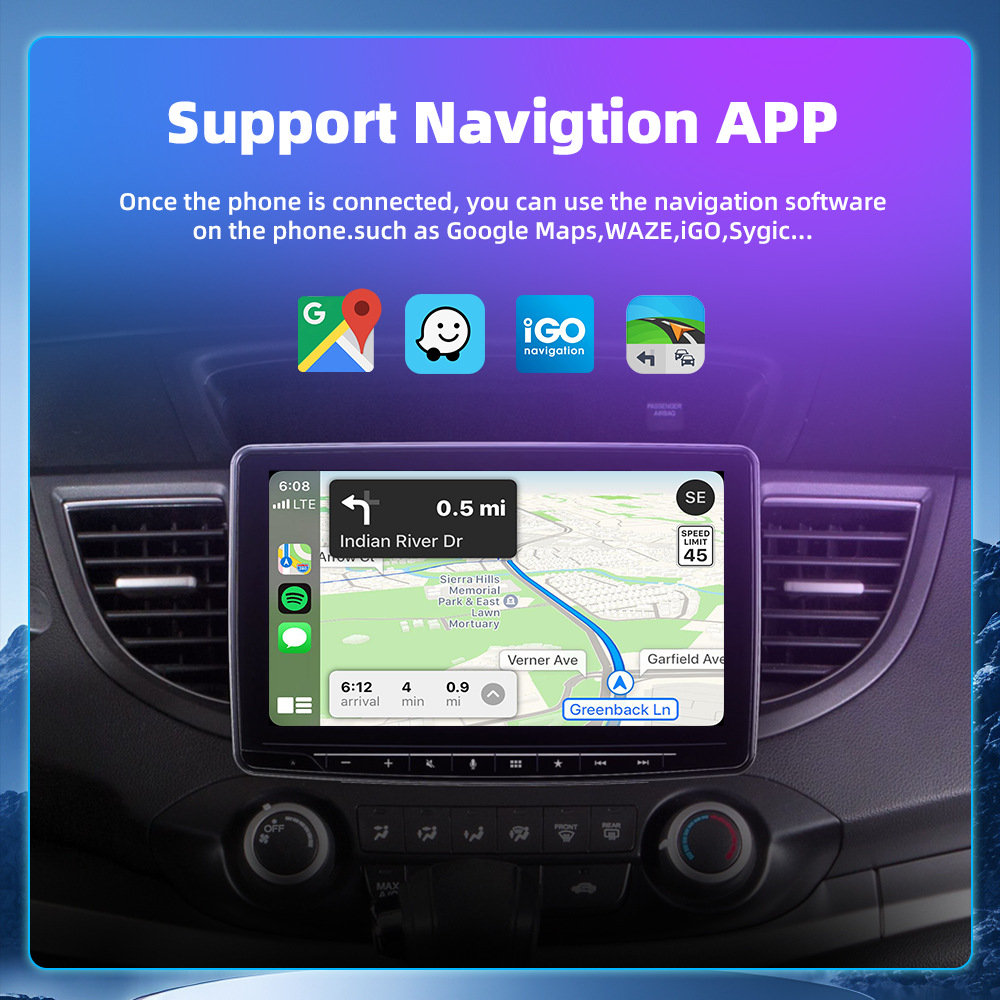 Cross-Border Bluetooth USB Ai Carplay Box Wired to Wireless Android Car Navigation Car-Machine Interconnection Box