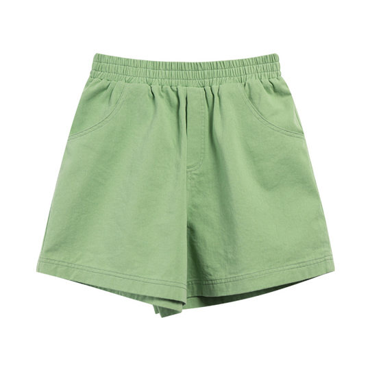 Huang Zheng Candy Color Shorts Women's 2023 Summer Korean Style High Waist Loose Wide Leg Sports Casual Pants 122KD1222