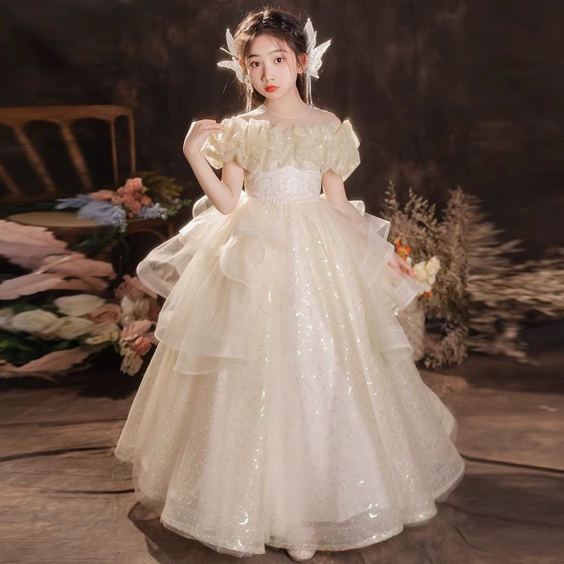Детское платье для флористки? Похоже оригинал: "Children's flower girl dress, small princess costume, piano performance costume for elementary school students, Birthday gift" translate as: "Детское платье для цветовницы, маленький принцессный костюм, костюм для выступления на пианино для учащихся начальной школы, подарок на день рождения"