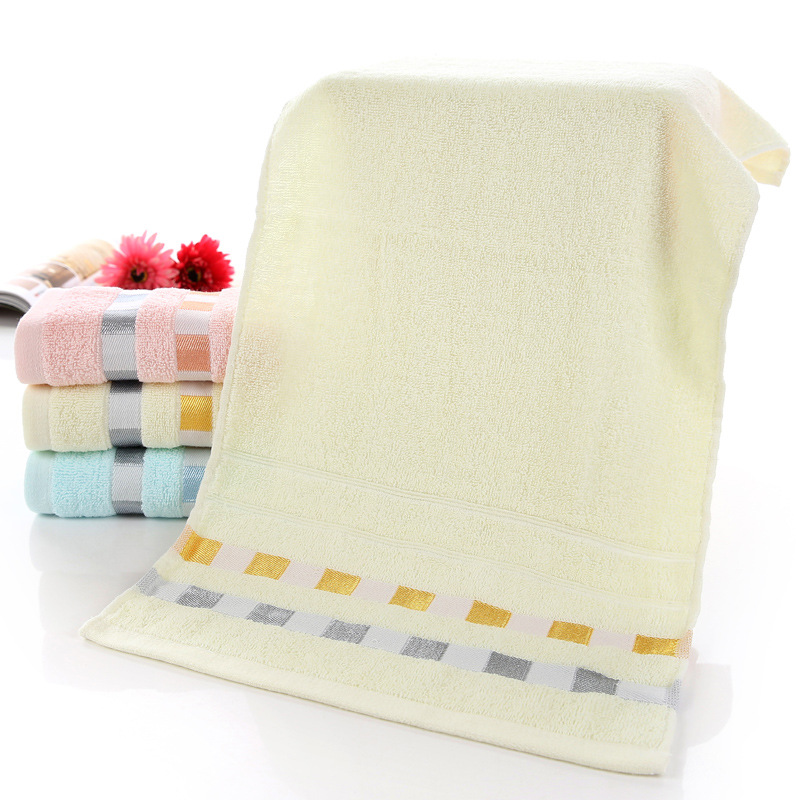 Baumwollhandtuch mit Schleifenmuster, saugfähig und dick, für den Heimgebrauch, Gesichtswäsche, Arbeitsschutz, als Geschenk für wohltätige Zwecke_voghion.com