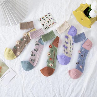 Factory Direct Sales Summer Thin Crystal Silk Socks for Women Invisible Sweat-Absorbent Breathable Boat Socks Glass Silk Cotton Bottom Short Socks