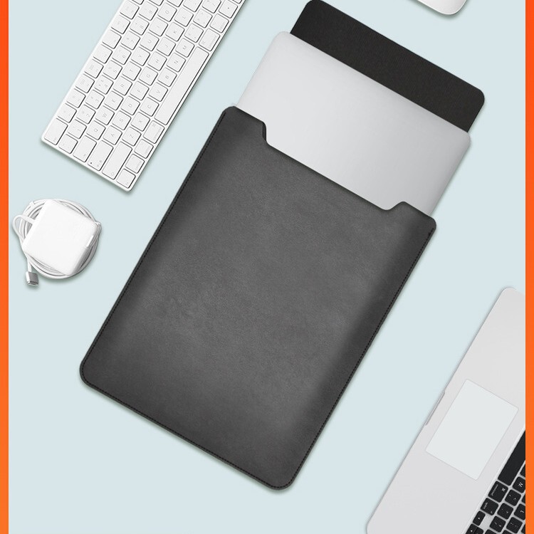 Suitable for Non-Magnetic MacBook Laptop Sleeve Bag Computer Bag Protective Shell Pu Leather Ultra-Thin Portable Ready Stock