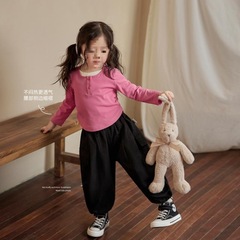 假兩件女寶寶長袖打底衫女時髦洋氣女童春秋新款嬰兒t恤0023A008