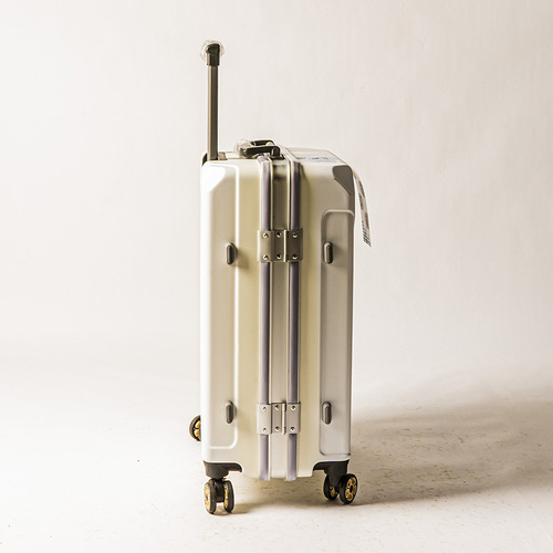 Elegance On the Go New Aluminum Frame Rolling Suitcase with Logo Unit, High Cost-Performance, Stylish, Wedding Red Leather Suitcase