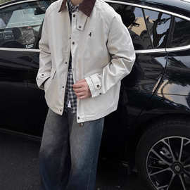 cleanfit短款风衣底特律夹克美式高级感vintage工装外套男春秋季