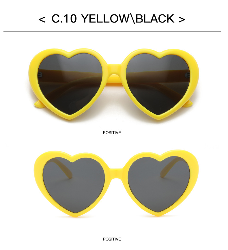 50g Weight Full Frame Glasses Structure Sunglasses Classification Ac, UV400 Protection Lens Material Special-Shaped Mirror Glasses Style Casual, Travel Occasion Heart Shape Pattern Children Unisex Gender Cute, Sweet Style Grey, White Color Cute Sweet Heart Shape Ac UV400 Protection Special-Shaped Mirror Full Frame Kids Sunglasses 18