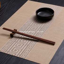 新中式餐垫隔热垫高级感餐桌垫轻奢西餐布垫中国风防水菜垫碗垫子