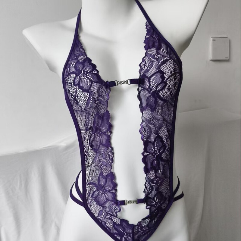 Sexy Lace Hollow-Out Bodysuit Uniform Temptation Set with a Pure and Alluring Style