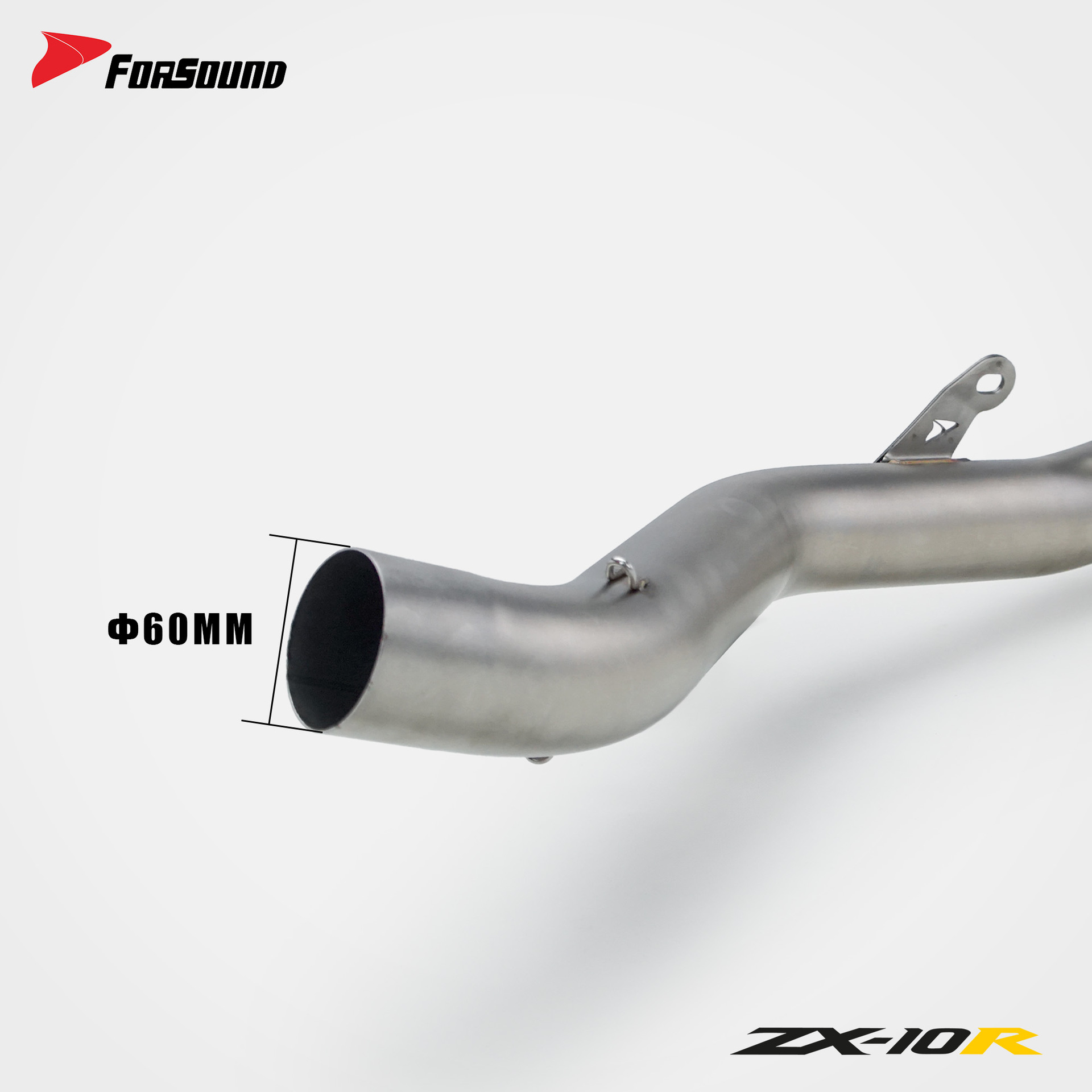 KAWASAKI ZX-10R Big Bull modified exhaust mid and tail section, Grav's titanium alloy stainless steel carbon