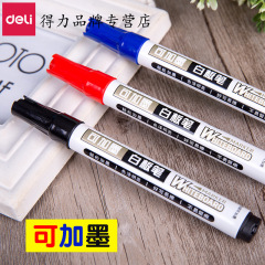 Deli S507 Whiteboard Marker with Refillable Ink—Black, Red, & Blue—Office Supplies, Erasable Pen for Whiteboards, Stationery