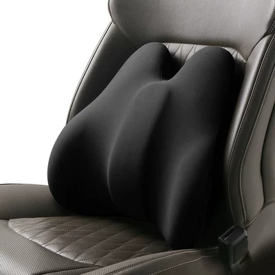 Adjustable Car Lumbar Cushion Memory Foam Car Lumbar Pillow Lumbar Cushion Office Cushion Car Sedentary Artifact (Waist support) - elegant-black-regulator