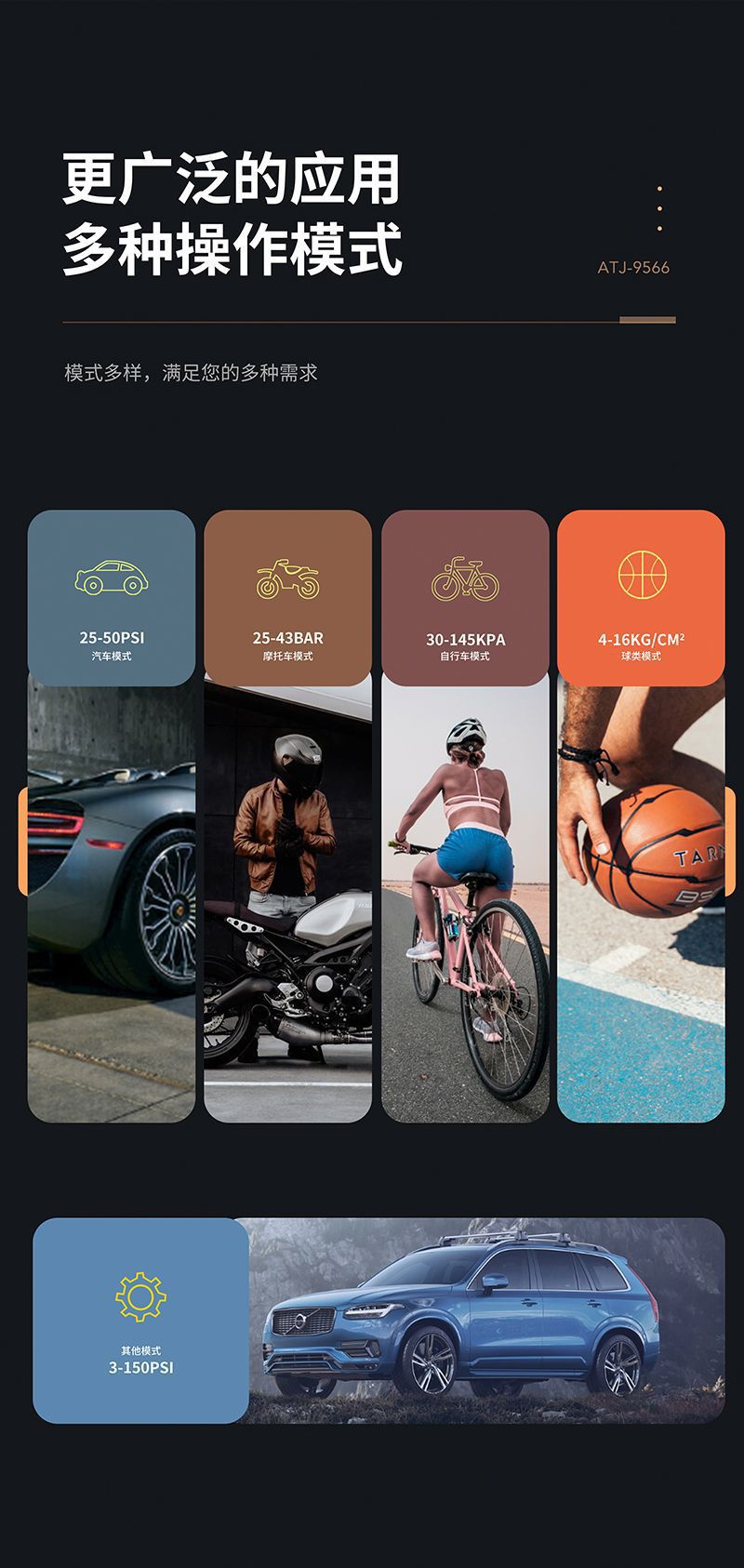 Car-Mounted Wireless Portable Handheld Electric High-Pressure Tire Inflator for Bicycles and Cars, Dual-Use Wireless Car Air Pump
