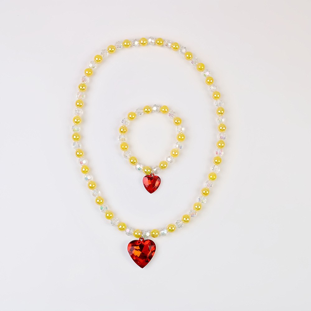 레드 하트 2 피스 세트 [투명 가방]