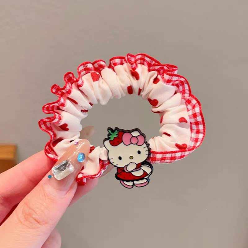 可爱眼镜猫蝴蝶结大肠发圈女2025新款高级感设计扎马尾百搭发绳批|undefined