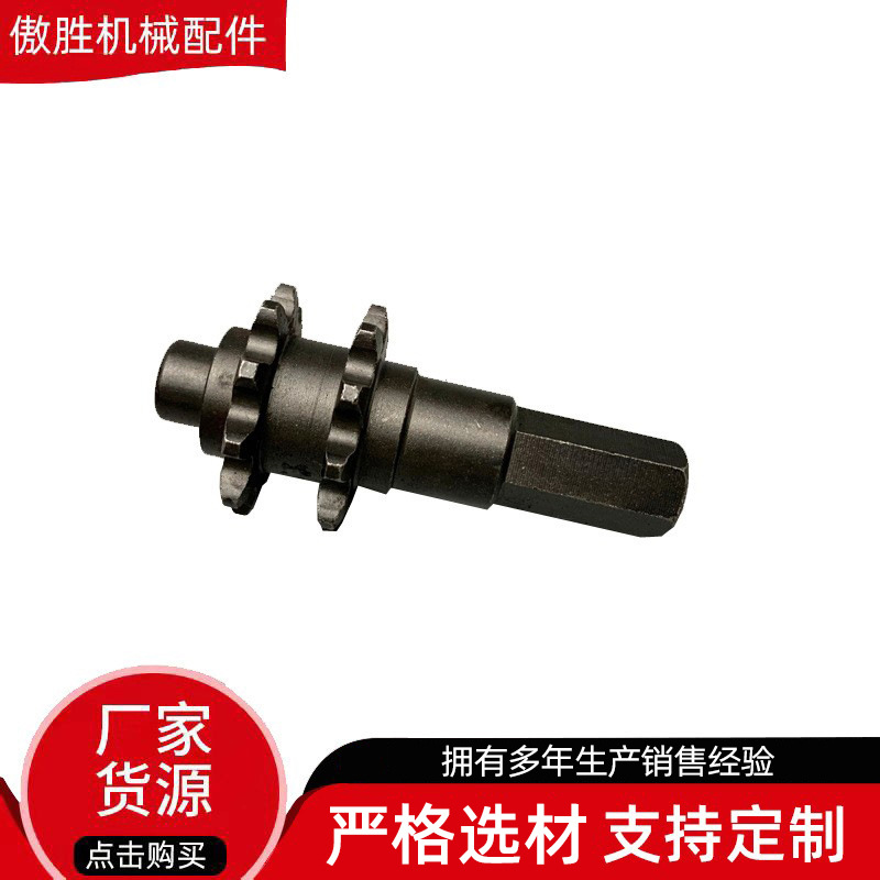 厂家供应机械配件 螺旋伞齿轴齿轮轴 机械传动齿轮花键轴配件