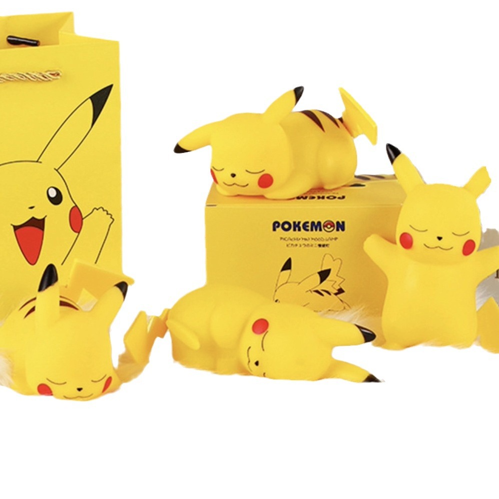 Pikachu lámpara de noche creativa dormitorio cabecera de la cama luces de atmósfera juguetes luminosos dibujos animados pequeños regalos de cumpleaños suministro transfronterizo