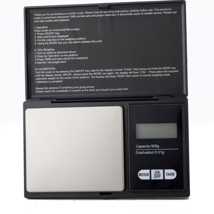 CS电子珠宝秤黄金克重秤家用烘焙秤口袋秤跨境电商英文电子秤0.01