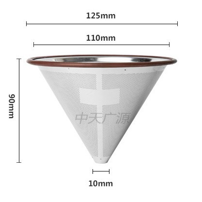 Filtro de café de acero inoxidable V60 con base, sin necesidad de papel de filtro, filtro de café