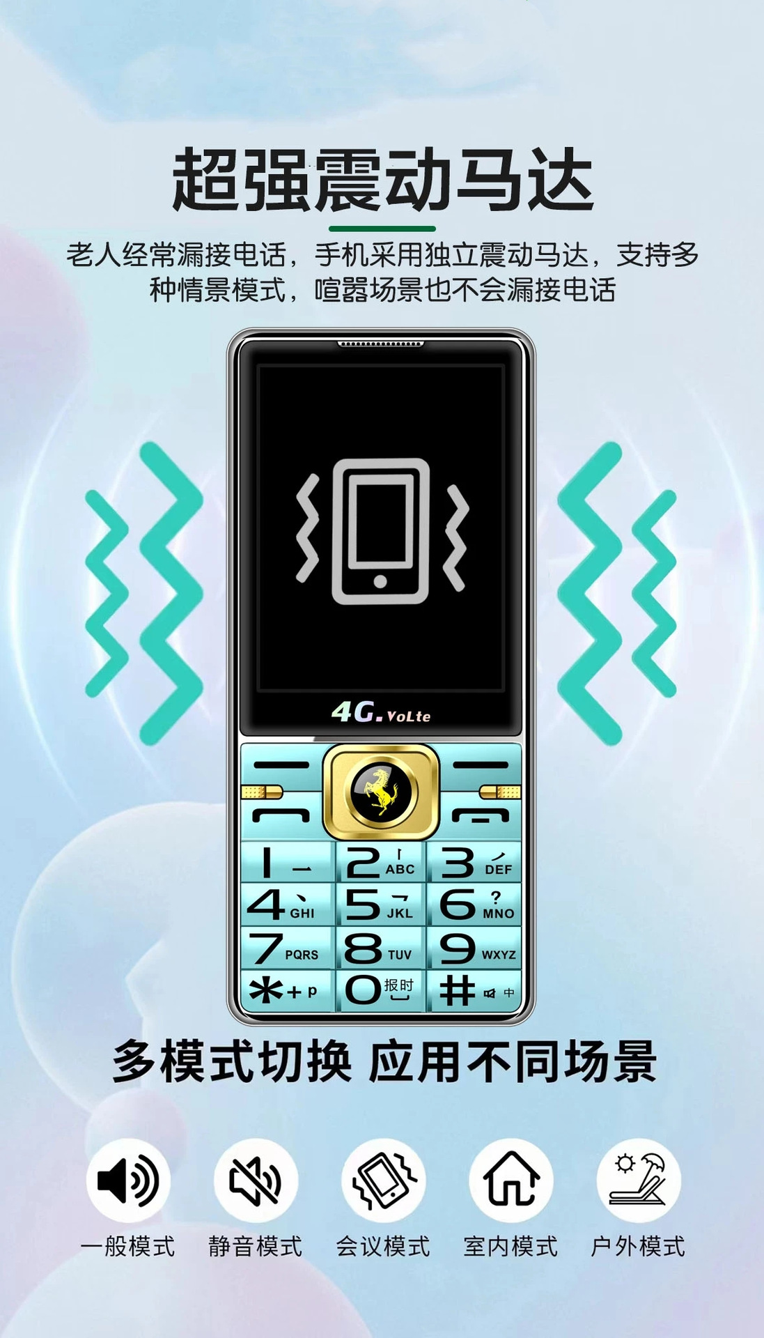 Handwriting 3.0 Kunlun Anti-crush Screen + Vibration Elderly Mobile phone Full network Compatibility 4G Mobile, China Mobile, China Unicom, China Telecom 5G Large battery Item Picture