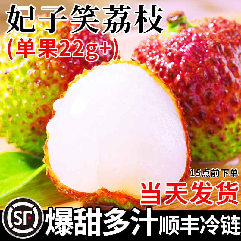 Hainan Feizixiao litchi Fresh fruit Seasonal freshly picked Seasonal super sweet Old tree big fruit king SF express Whole box shipping included