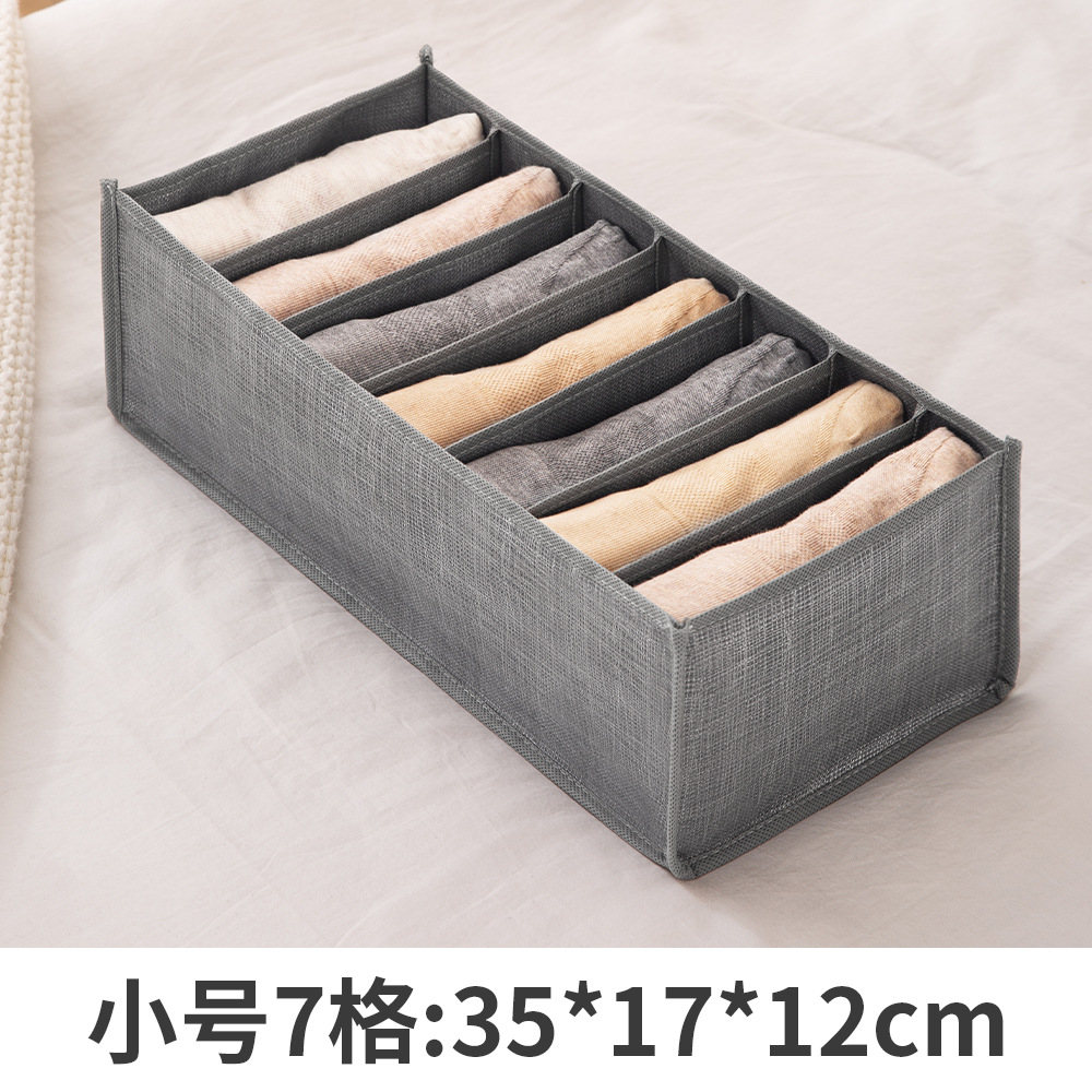 Organizador de almacenamiento pantalones caja de almacenamiento armario cajón suéter compartimiento bolsa de almacenamiento hogar plegable