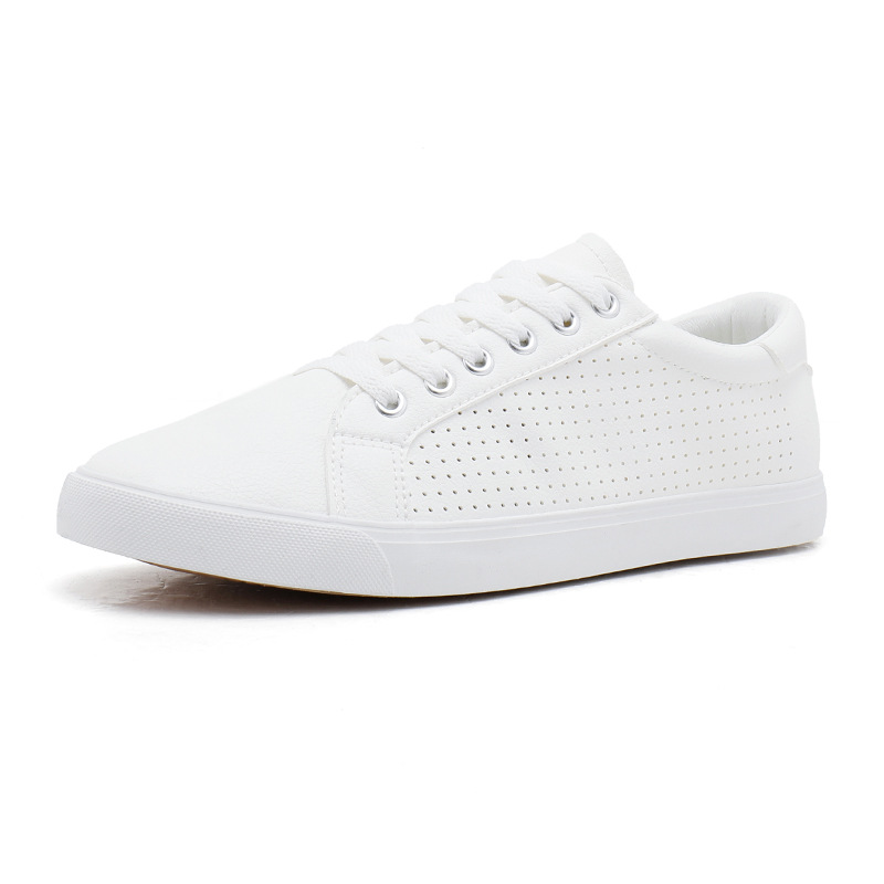 Summer Breathable Men's Shoes White Shoes Men's All-match Mesh Sandals Campus Flat Sports Student Couple's Board Shoes for Men