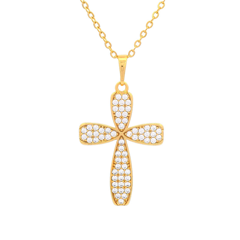 Joyería Xuping aleación de cobre colgante de diamante de cruz de moda de moda de mujer collar de diseño de personalidad creativo para hombre