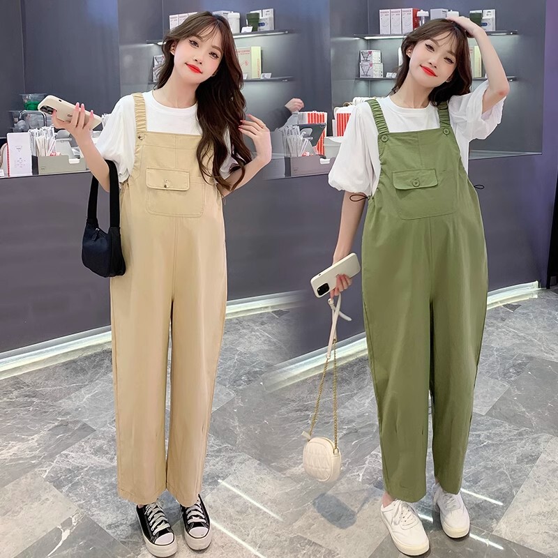 Maternity Overalls Spring and Summer Thin Wide-Leg Pants Loose Outer Wear Maternity Wear Large Size Overalls Summer Breathable and Comfortable Maternity Overalls Spring and Summer Thin Wide-Leg Pants Loose Outer Wear Maternity Wear Large Size Overalls Summer Breathable and Comfortable