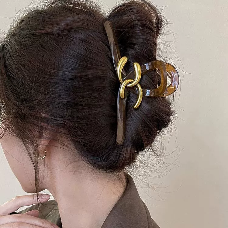 Miumiu, большая акула, ретро-заколка для волос, заколка-краб, высококачественный стиль, стиль Chanel, оптовая продажа