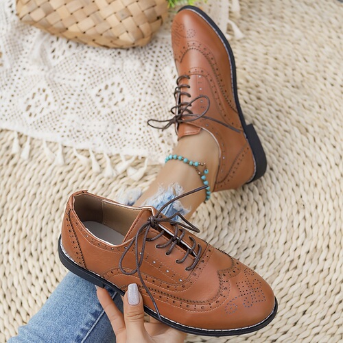European and American Fashion Casual Versatile Lace-Up