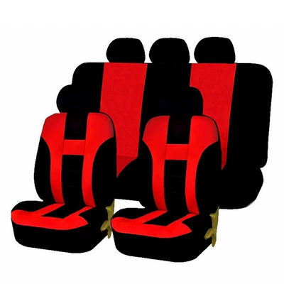 Five-Seat Seat Covers Car Accessories — Seat cushion, seat cover - black-red-9-piece-set