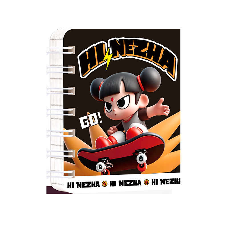 Nezha Wire Circle Libro creativo A7 Wire Wire Cub Cuaderno del diario del estudiante Cuaderno de la asignatura Cuaderno de dibujos animados