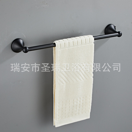 Saint Ruijia bathroom hardware towel rack four-piece set cross-border zinc alloy stainless steel combination material hanger
