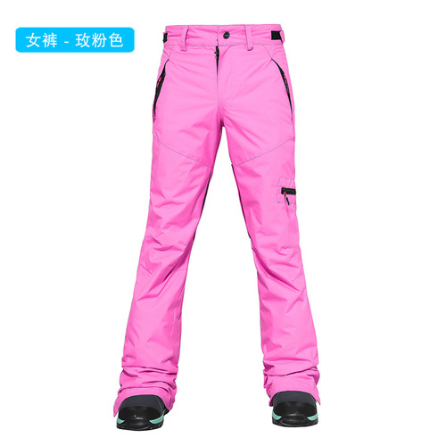 Women's Men's Snowboard Ski Pants Slim Fit Waterproof Windproof Warm Snow Pants Dual-Surface Ski Suit