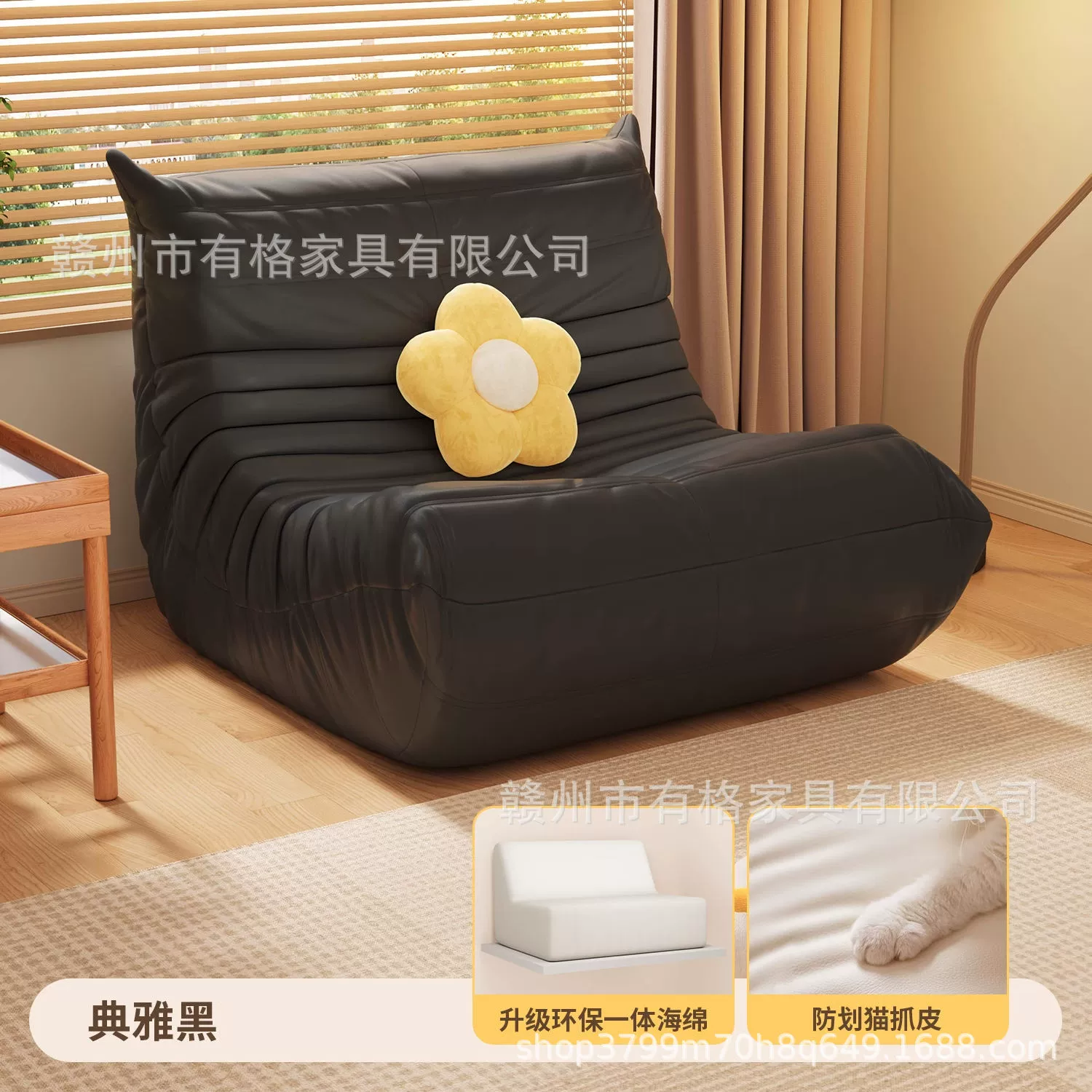 Sofa modern minimalist sponge sofa, cloth upholstery, storage system, multi-size (single–three-seater)