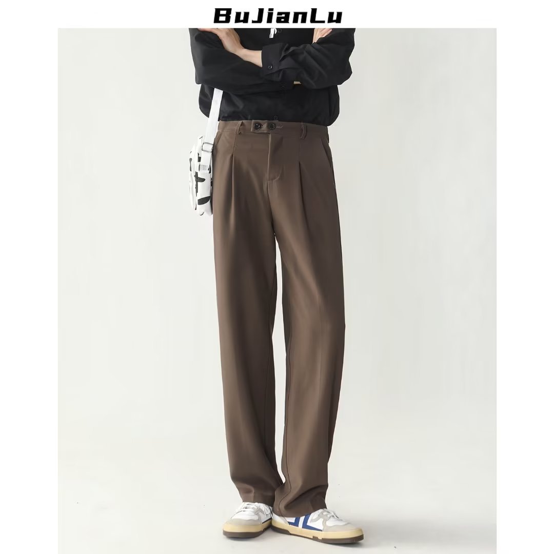 Summer drapey trousers men's trendy loos...