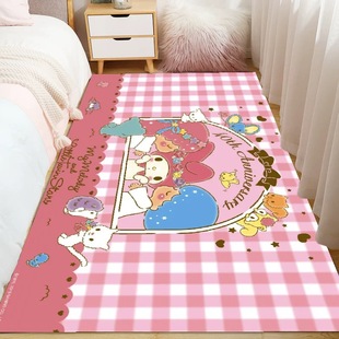 Cartoon Cute Cinnamon Dog Imitation Cashmere Carpet Dormitory Room Bedroom Girl Bedside Blanket Balcony Stain-Resistant Bay Window Mat
