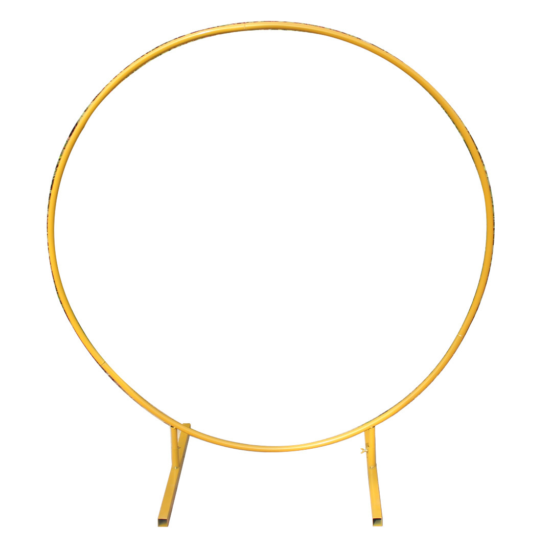 Accesorios de boda hierro forjado de un solo poste anillo estante de boda al aire libre balloon fiesta arco redondo guía de diseño de escena